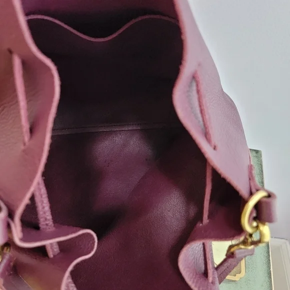 Mark & Graham Leather Drawstring Bag - Picture 4 of 7